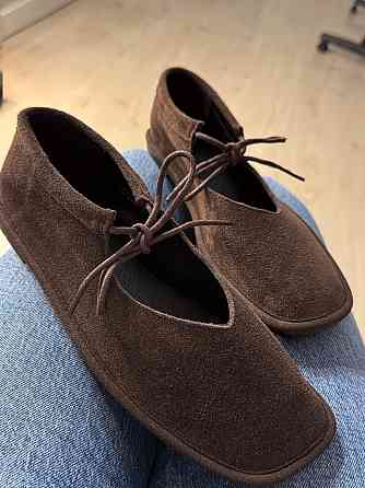 Балетки жіночі Meideli 0109-11 Mary Jane зі шнурком натуральна замша коричневі, 41, 26 см Київ