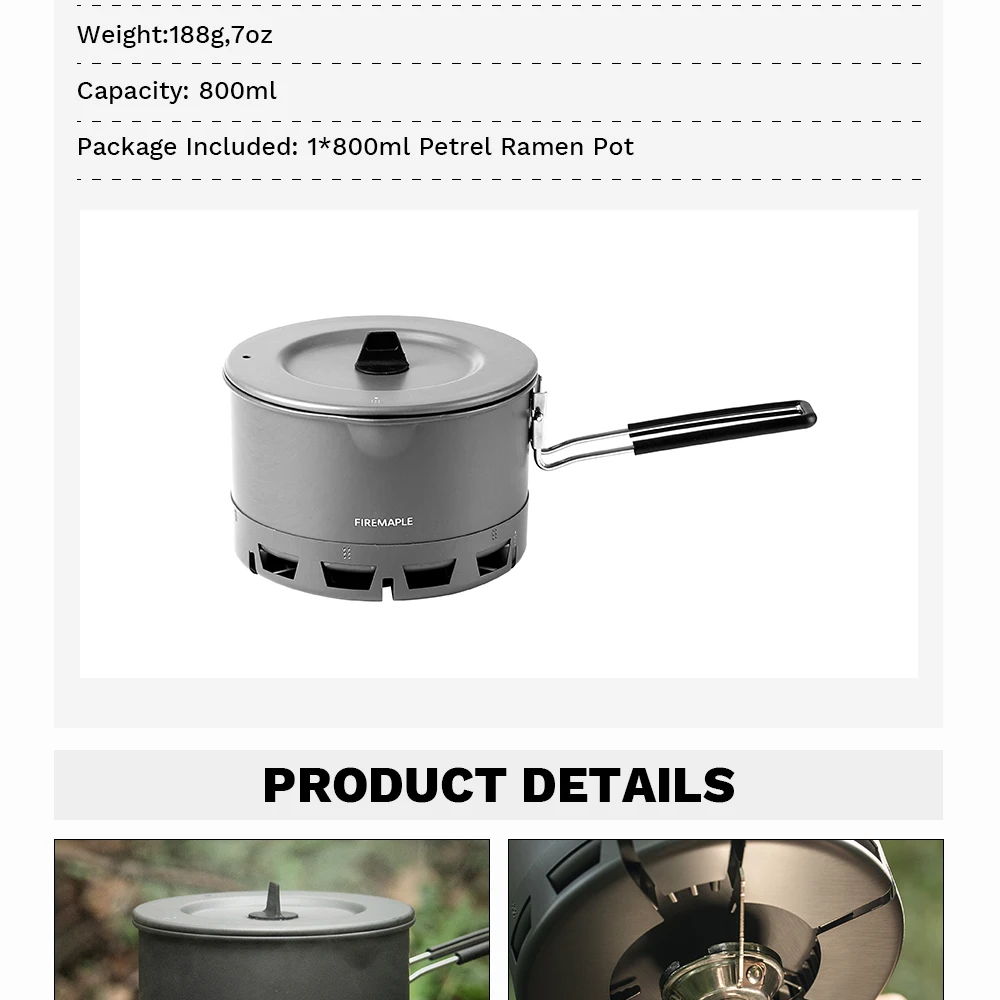 Котелок с радиатором Fire Maple G1 Ramen Noodle Pot на 6 пазов (800мл) Винница - изображение 8