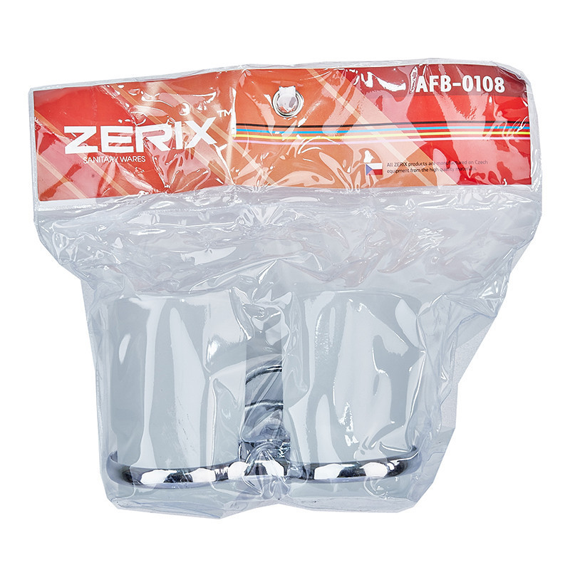Тримач з 2-ма стаканами (скло) Zerix AFB-0108 (ZX5058) ( 28612 ) Харьков - изображение 2