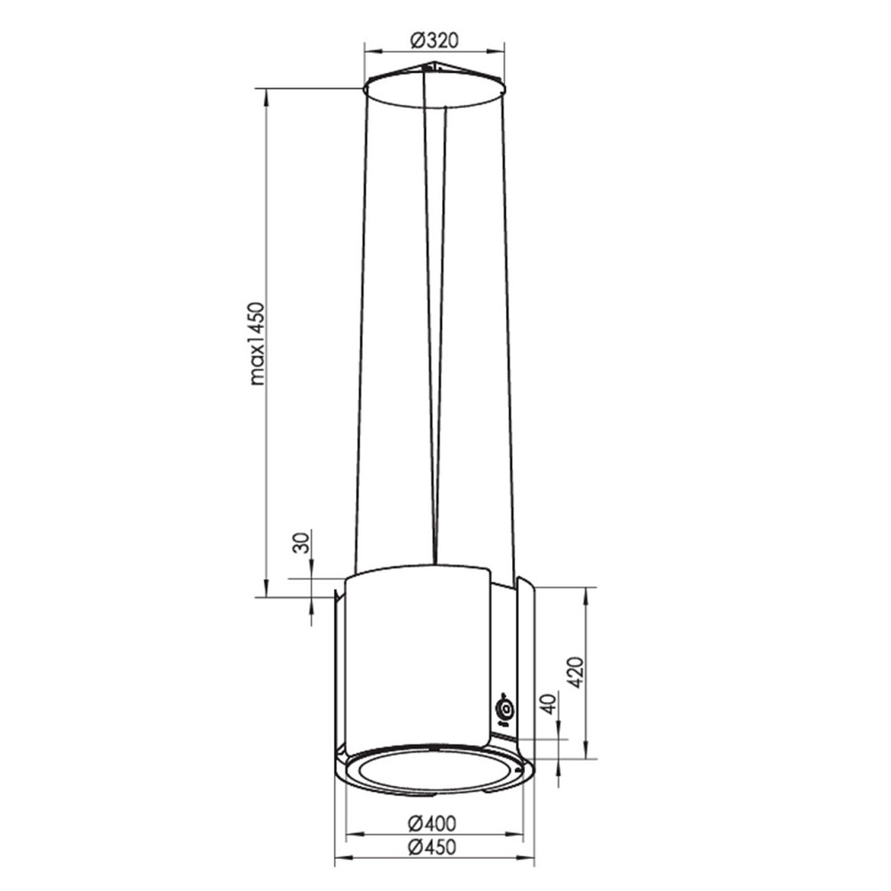 Витяжка Skyfall Smart Island Ø 45 см рециркуляційна 402м3/год LED чорна (Німеччина, читати опис) Рівне - фото 9