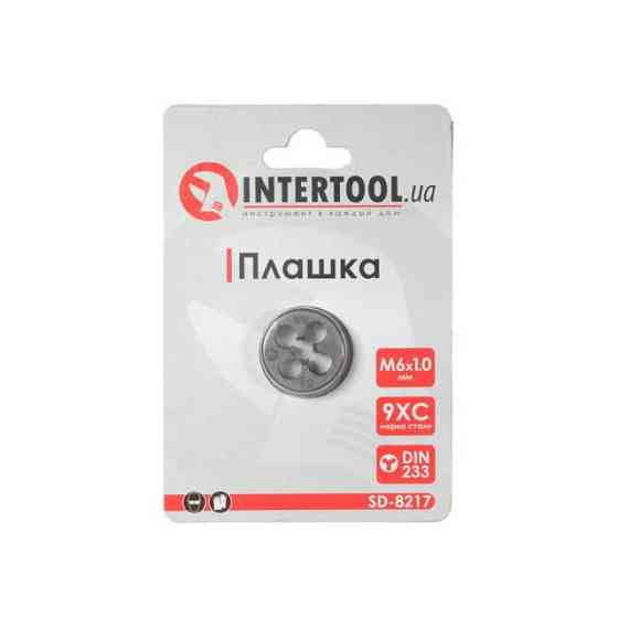 Плашка, M6×1,0 мм INTERTOOL SD-8217 Київ