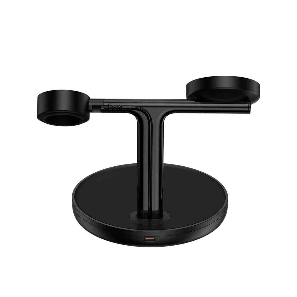 Бездротовий зарядний пристрій Baseus Swan 3 в 1 Magnetic Charging Bracket 20W, колір чорний Universal WXTE000101 Одеса - фото 3