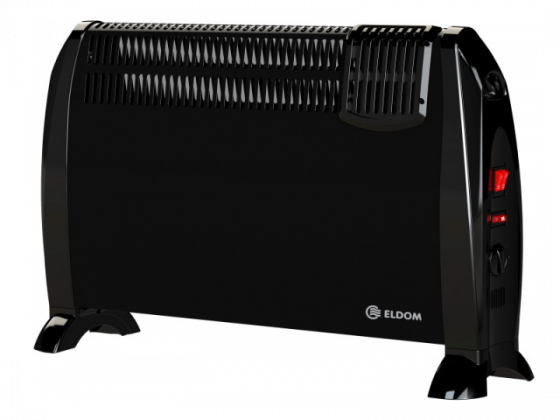 Електричний конвектор підлоговий ELDOM з вентилятором чорний 2000W* Київ