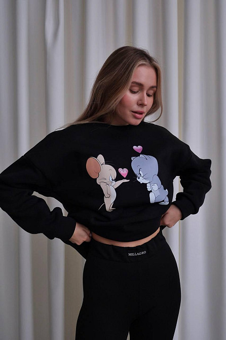 Жіночий трендовий зимовий костюм Чорний, 46/48 Одеса - фото 6