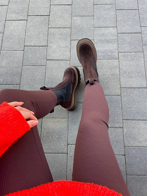 Molly Черевики жіночі MOLLY коричневі замша натуральна высота 17 см размер 37-40 (5718) Коломыя - изображение 7