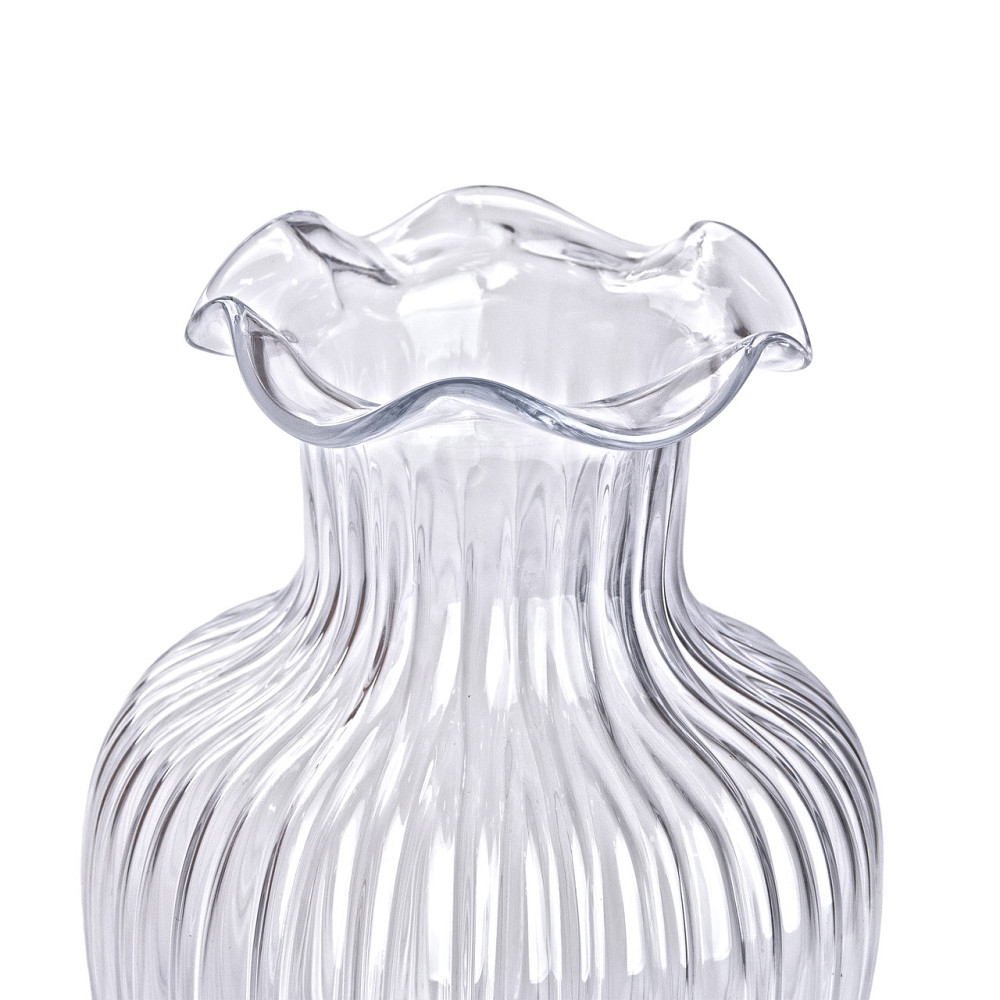 Скляна ваза, декоративна фігурка 24,5 см, прозора HP-1701 Коломия - фото 2