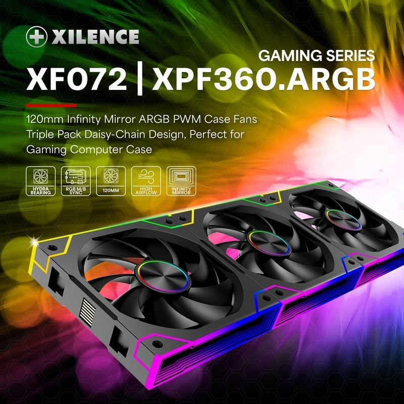 Вентилятор для корпуса 120mm*3 Xilence GAMING XPF360.ARGB PWM Винница - изображение 9