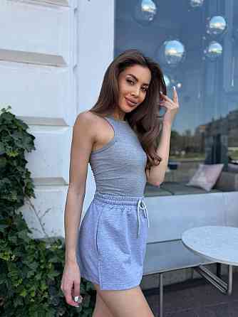 Жіноча літня спідниця-шорти турецька двонитка Меланж, 44 Одеса