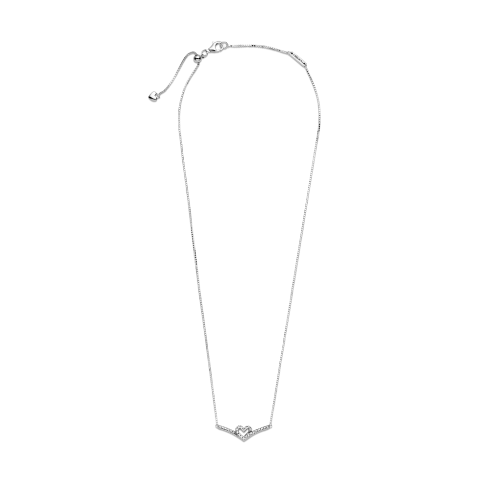 Срібне намисто  "Блискуче серце" 399273C01 MasterSem Київ - фото 2