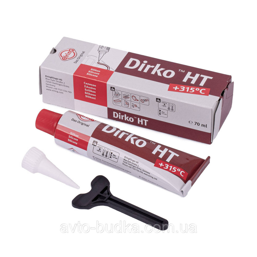 Термостійкий герметик ELRING DIRKO HT +315 (червоний) 70 мл 705.708 Київ - фото 1