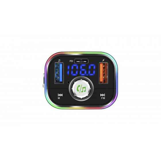 Автомобільний FM-трансміттер Aspiring Wave 2 LED/Bluetooth/MicroSD/DSP/QC3.0/Пульт ДК (86ASTR21PB2) Киев