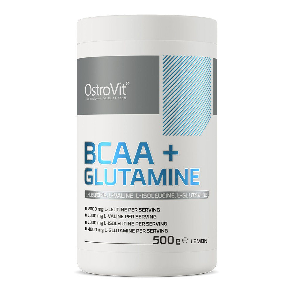 Амінокислотний комплекс Ostrovit BCAA + Glutamine 500 г, lemon Луцьк - фото 1
