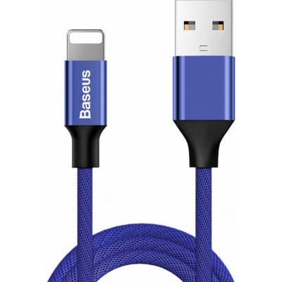 Дата кабель USB 2.0 AM to Lightning 1.8m navy blue Baseus (CALYW-A13) Вінниця - фото 1