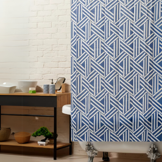 Шторка для ванной и душа набор аксессуаров и ванных принадлежностей: шторка,стакан для щеток,дозатор для мыла Каменец-Подольский