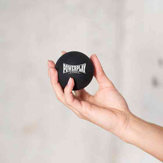 Масажний силіконовий м'яч PowerPlay PP-4354 Silicone Lacrosse Ball (6.3см.) Чорний Каменское
