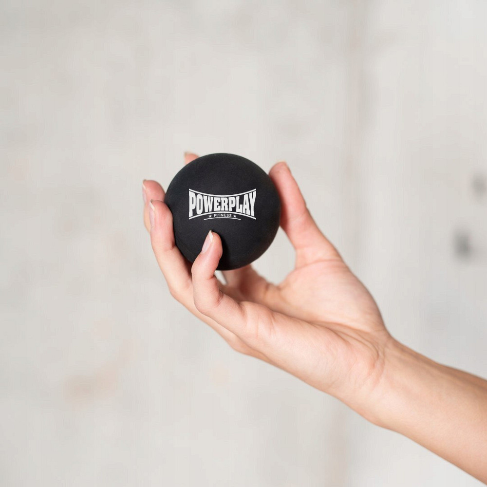 Масажний силіконовий м'яч PowerPlay PP-4354 Silicone Lacrosse Ball (6.3см.) Чорний Каменское - изображение 2