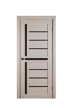 Двери Sun Doors Диана New Дуб дымчатый + Черное стекло 90*200 см Межкомнатные двери с стеклянными вставками Киев