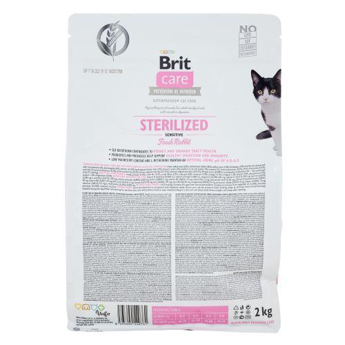 Корм сухий Brit Care Cat Grain Free Sterilized Sensitive для стерилізованих котів з чутливим травленням з кроликом 2 кг Київ - фото 3