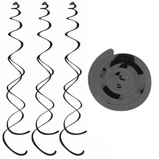 Дождик гирлянда 6 полосочек 70 см черный Киев