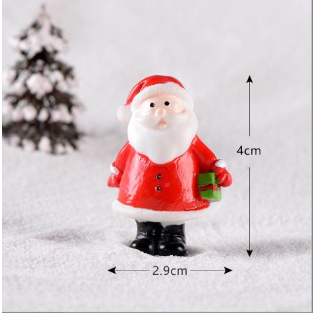 Миниатюрная рождественская фигурка Санта с подарком для микроландшафта, новогоднего декора и творчества Одесса - изображение 1