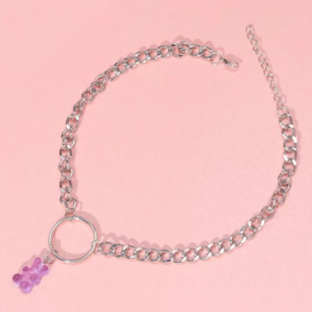 Подвеска мишка сиреневая - длина 30см, смола, цинковый сплав Киев - изображение 4