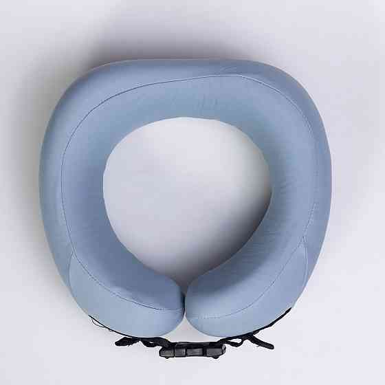 Подушка для шеи U-образная с кейсом для хранения голубой HP-56-21 Киев