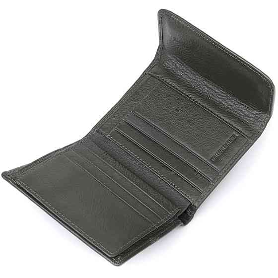 Стильный кошелек среднего размера из натуральной кожи ST Leather 23075 Зеленый Киев