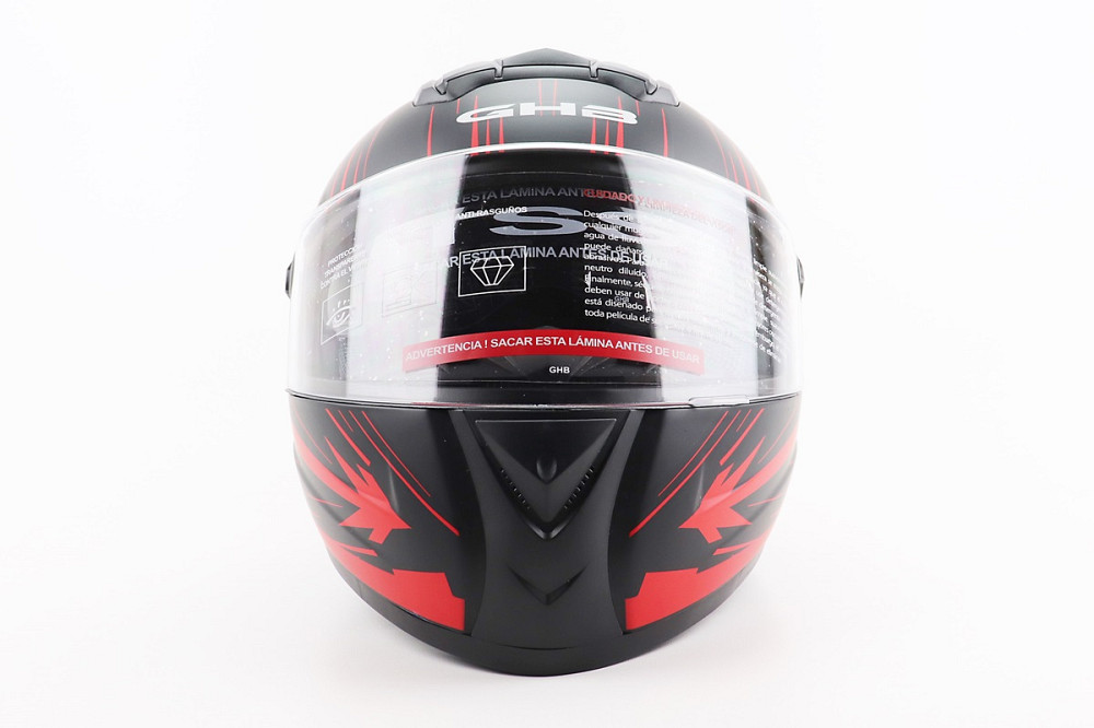 Шолом інтеграл, закритий (сертифікація DOT)+відкидні окуляри BLD-М61 M (57-58см), ЧОРНО-ЧЕРВОНИЙ (флуоресцентний) Київ - фото 4