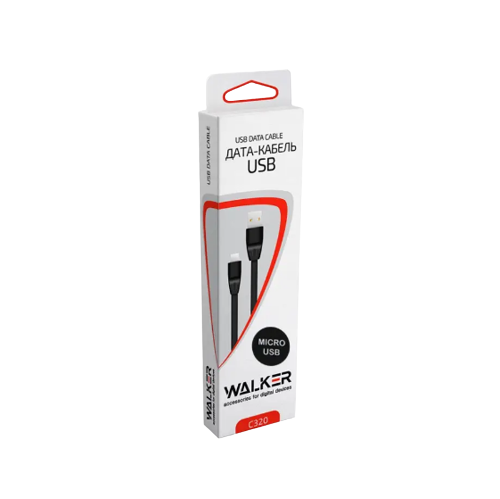 Кабель USB MicroUSB WALKER C320 2,1А 1м чорний Житомир