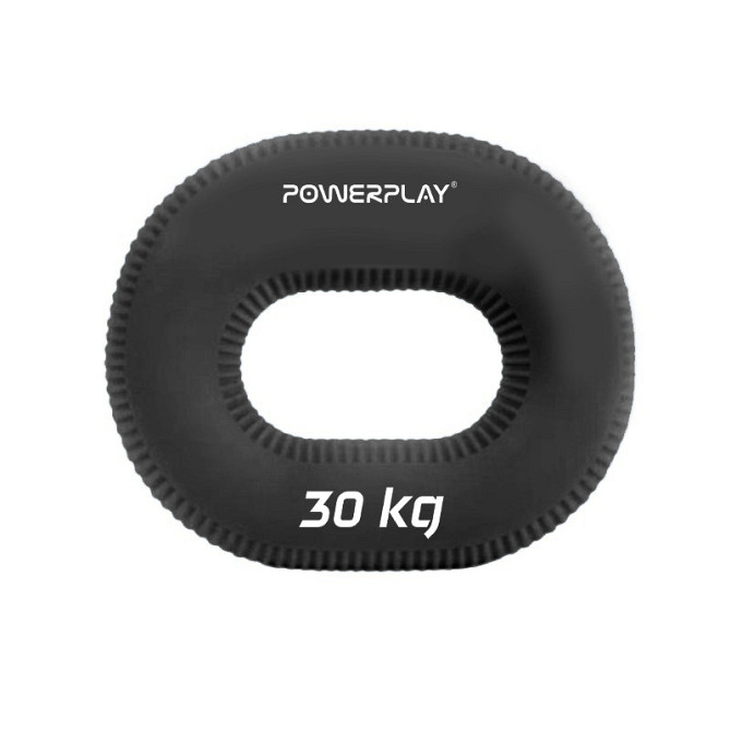 Еспандер кистьовий силіконовий PowerPlay PP-4336 Hand Grip Hard 30 кг. Чорний Кам'янське - фото 1