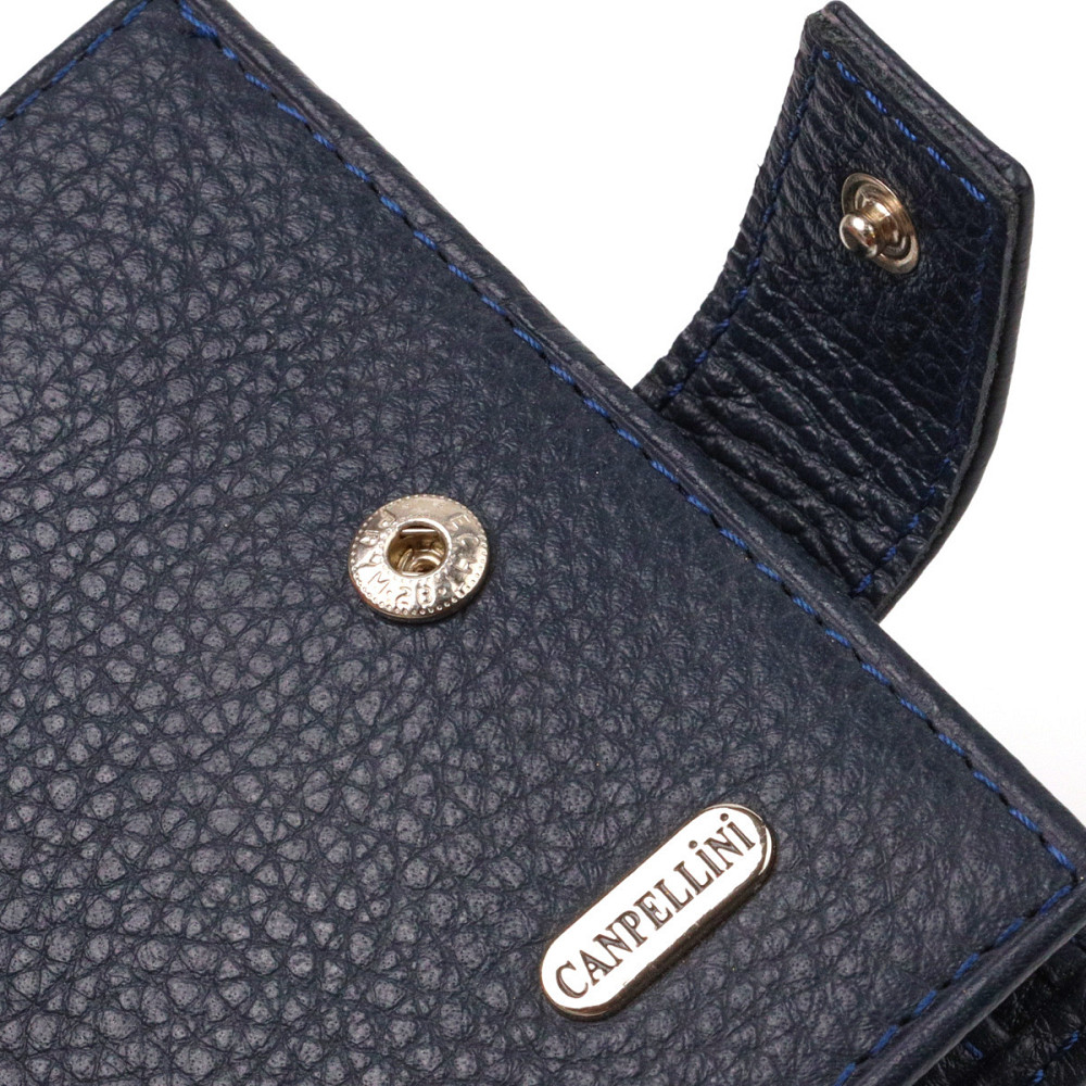 Популярний горизонтальний гаманець для чоловіків із натуральної шкіри флотар CANPELLINI 21884 Синє Київ - фото 5