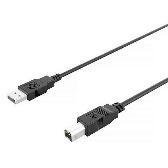 Кабель USB 2.0 AM-BM, 1.0 м, чорний, HP Вінниця