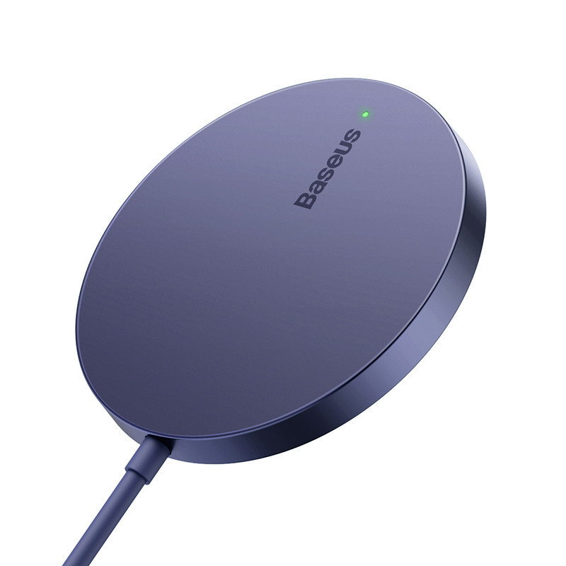 Бездротовий зарядний пристрій Baseus Simple Mini3 Magnetic Wireless Charger 15W Dusty Purple Київ - фото 6