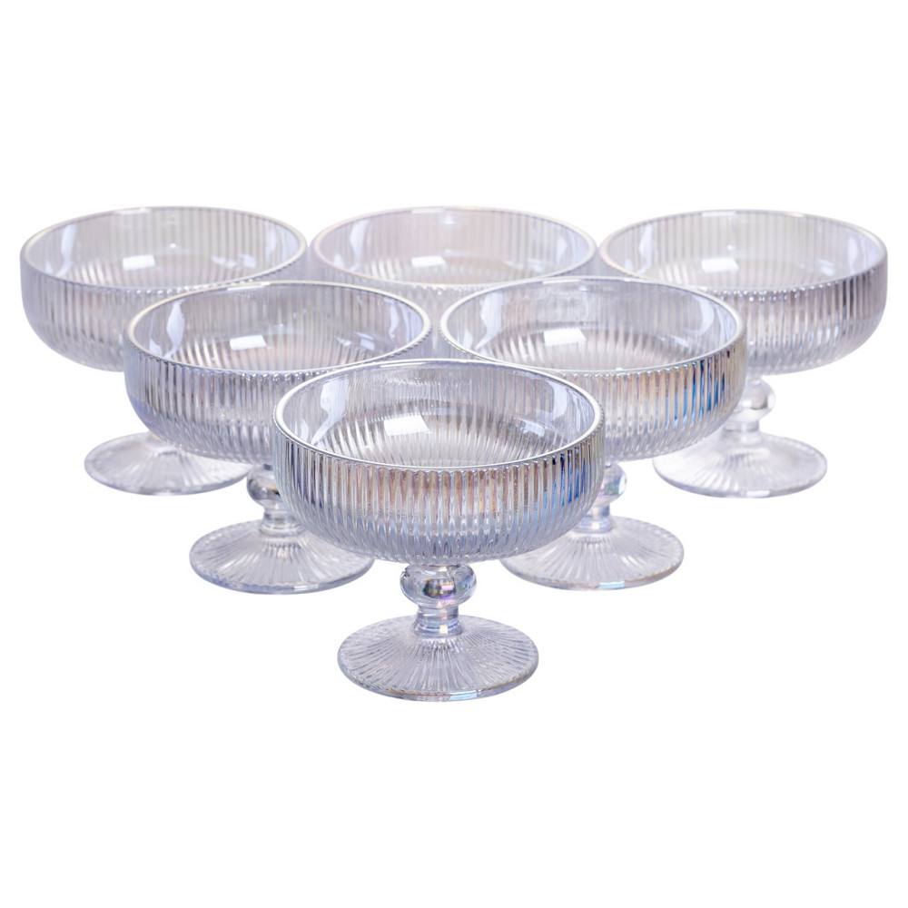 Креманки на ніжках 6 шт для морозива та десертів Київ - фото 1