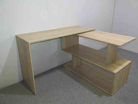 Стіл комп'ютерний поворотний з полицями М-ЗОН Джеко 1200 Антрацит (MZN-031033) Львів