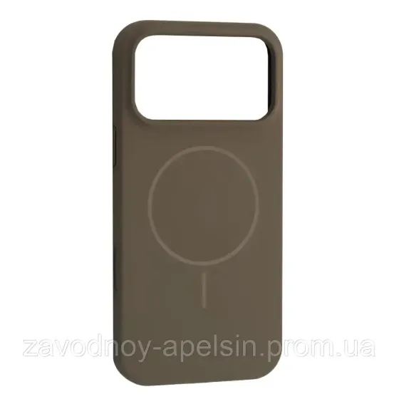 IPhone 17 Pro Max Чохол силіконовий мікрофібра Магсейф (сірий) Одеса