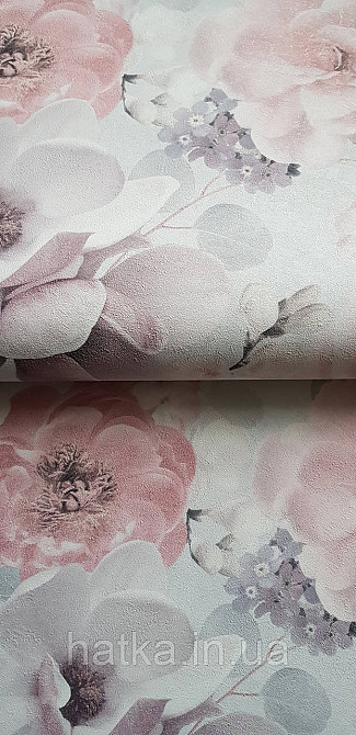 Обои виниловые на флизелине горячего тиснения Sintra Atmosphere цветы розы красные сиреневые голубые 512227 Киев - изображение 1
