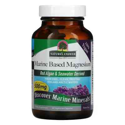 Минералы Nature's Answer Магний морского происхождения, 500 мг, Marine Based Magnesium, 90 ве (NTA-16462) Винница