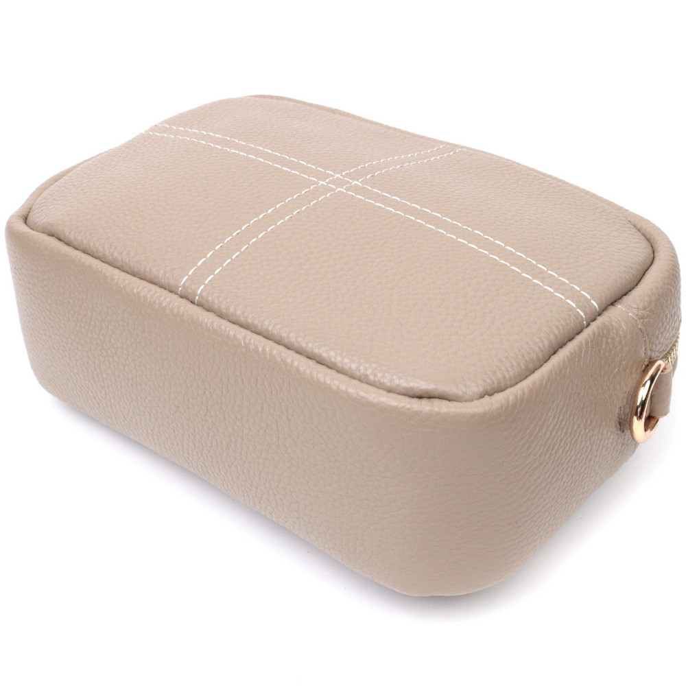 Идеальная женская сумка из натуральной мягкой кожи Vintage 22318 Бежевая Киев - изображение 5