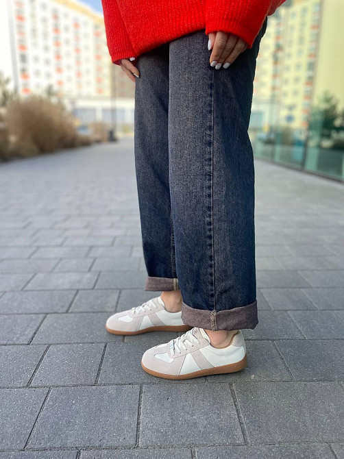 ALLSY Кроссовки женские ALLSY белые кожа+замша весна-осень размер 36-42 (R2560-1) Київ - фото 8