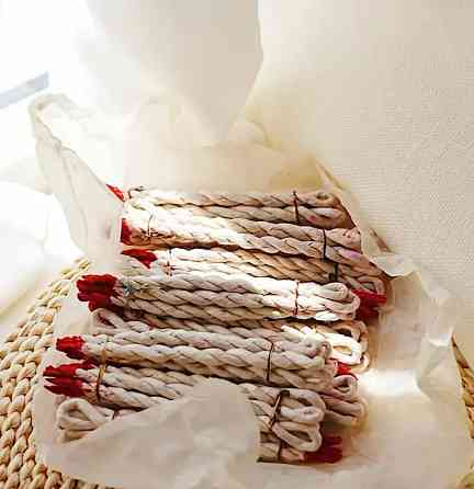 Гималайские веревочные благовония Белый шалфей, 10 шт, 8.5 см/ Аромат White Sage. Киев