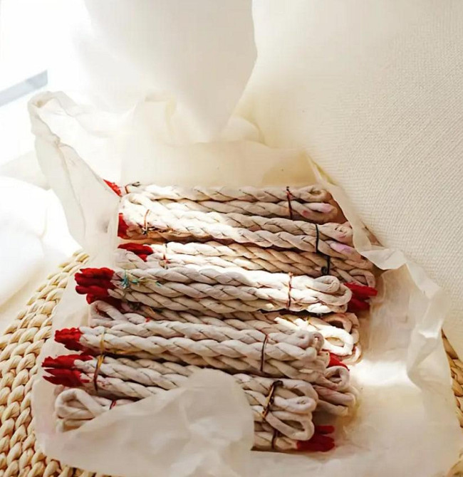 Гималайские веревочные благовония Белый шалфей, 10 шт, 8.5 см/ Аромат White Sage. Киев - изображение 3