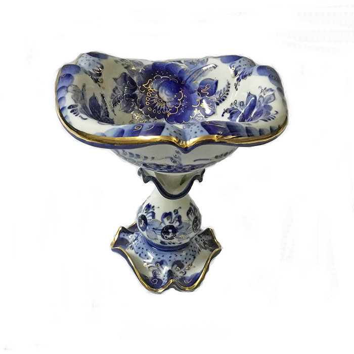 Креманка на ніжці кераміка Гжель Київ - фото 1