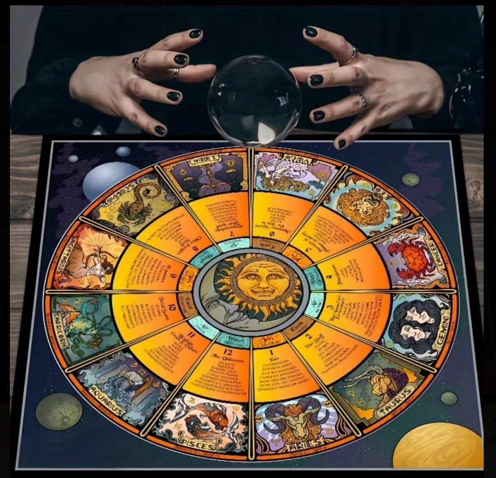 Вівтарна скатертина Зодіак 49×49 см – килимок для Таро та розкладів Київ - фото 2