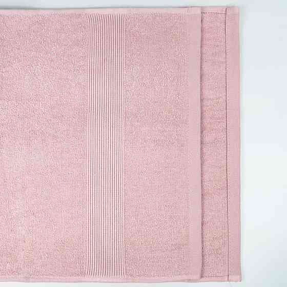 Набор махровых полотенец с бордюром 3шт GM Textile 50х90см, 50х90см, 70х140см 400г/м2 (Розовый) Сумы
