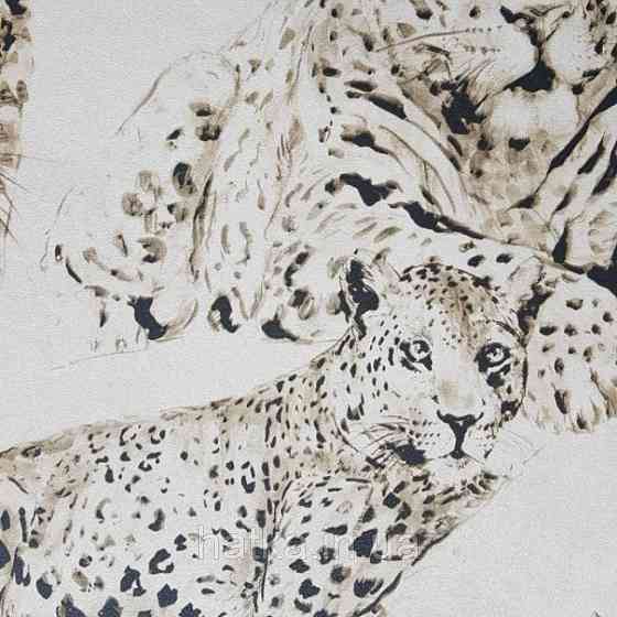 Шпалери вінілові на флізеліновій основі Decoprint BLOOMING BL22721 тигри бежевий пісочний Київ