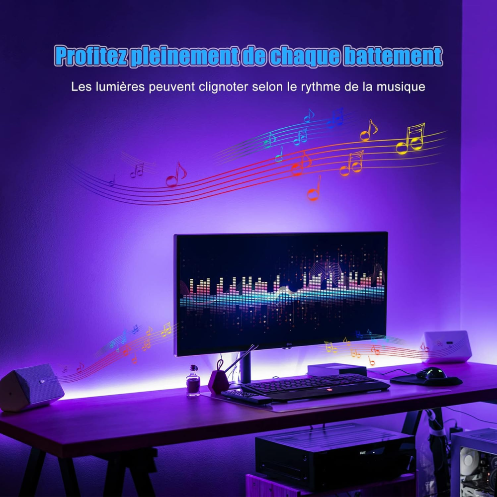 LED лента Diyife 5 м, 150 LED RGB 5050, Wi-Fi, управление со смартфона и голосом, Alexa/Google Home, синхронизация музыки Киев - изображение 4