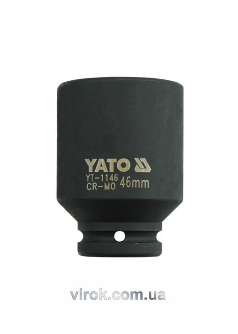 Головка торцева ударна 6-гранна YATO : подовжена, квадрат 3/4", М= 46 мм, L= 90 мм [3/12] Одеса - фото 1