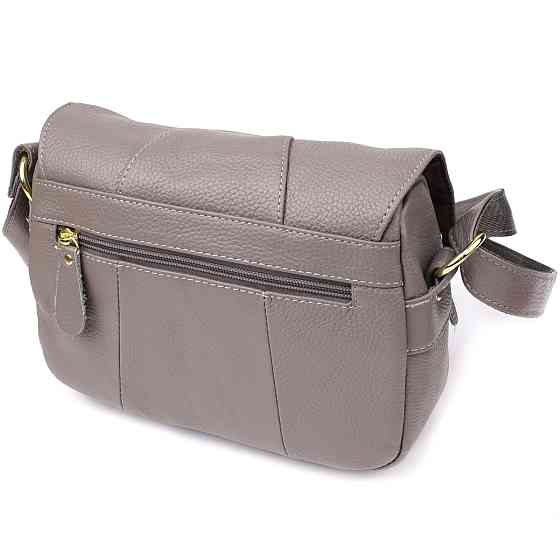 Сумка из натуральной кожи для стильных женщин Серый (Vintage) Киев