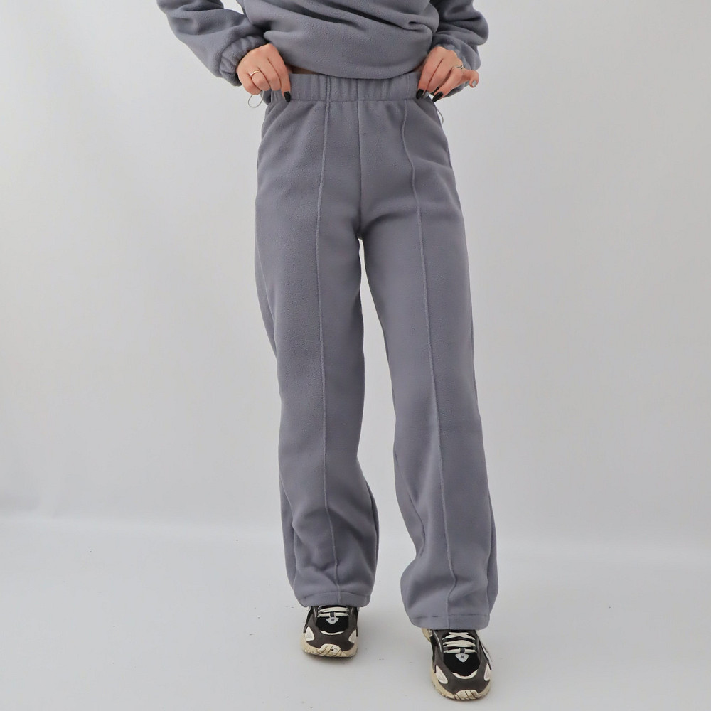 Жіночий теплий костюм (толстовка+штани палаццо)  Сіро-блакитний Кам'янець-Подільський - фото 5